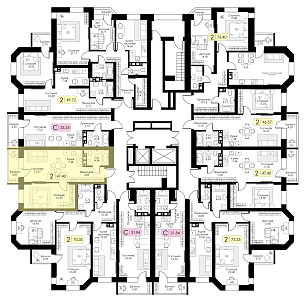 Однокомнатная квартира № 96 