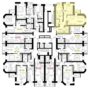 Двухкомнатная квартира № 56 
