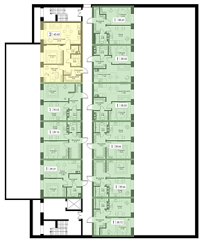 Однокомнатная квартира № 5 