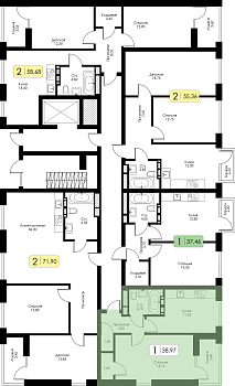 Однокомнатная квартира № 150 