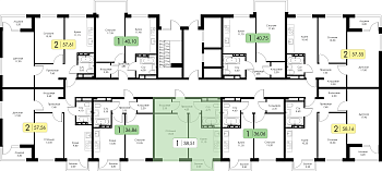 Однокомнатная квартира № 14 