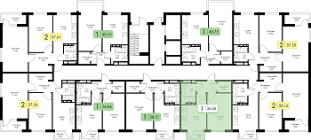 Однокомнатная квартира № 4 