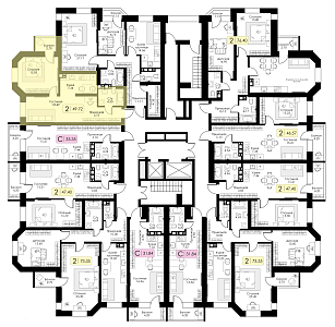 Однокомнатная квартира № 164 