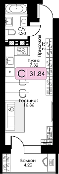 Квартира-студия № 82 