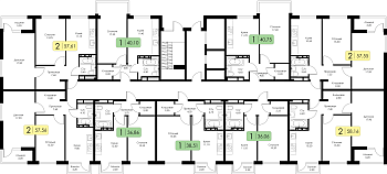 Двухкомнатная квартира № 12 